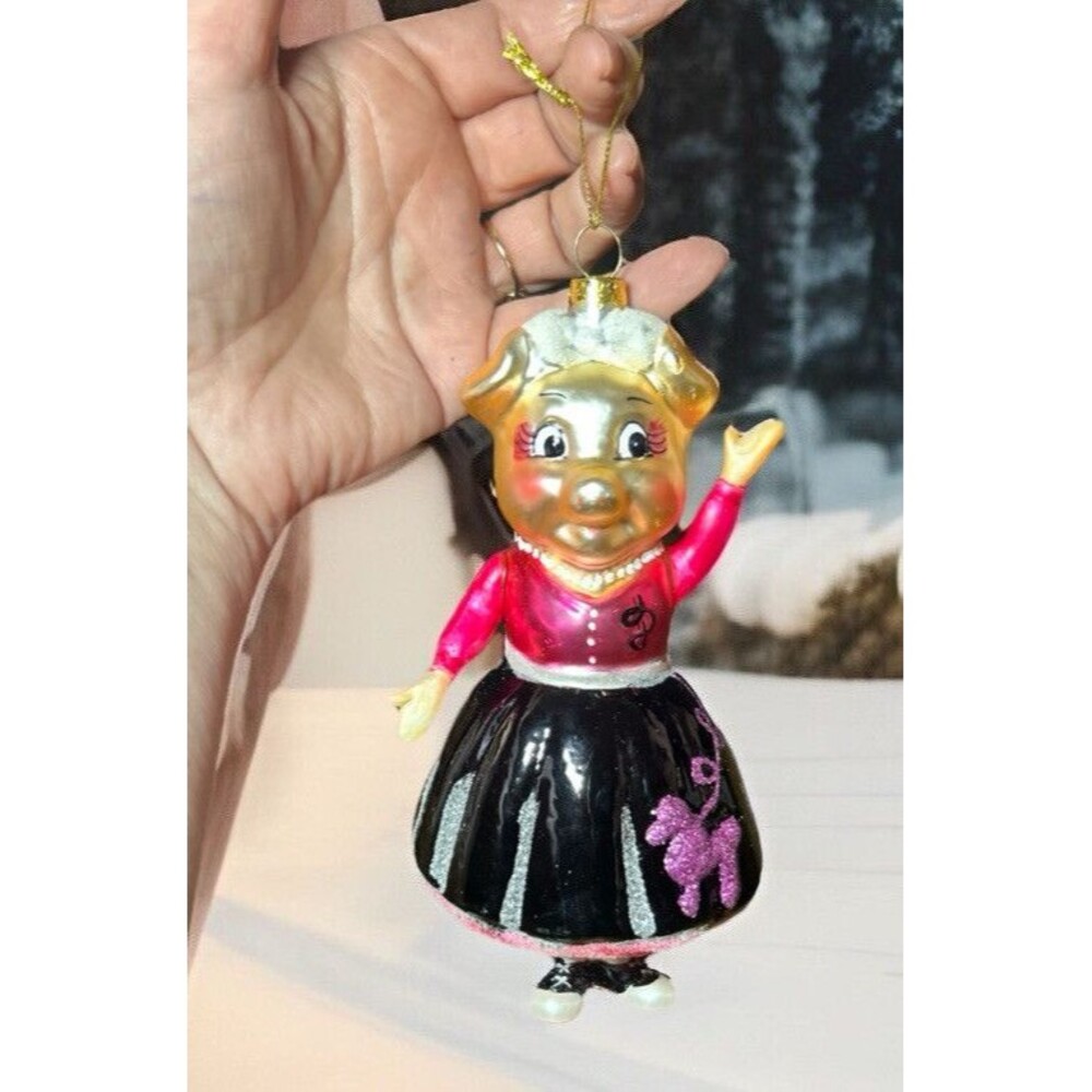 Rich’s Macys Priscilla Pink Pig Holiday Ride Christmas Ornament 50th Anniversary
